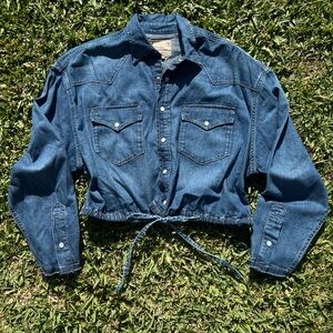 Ralph Lauren Denim Cropped Jean Shirt